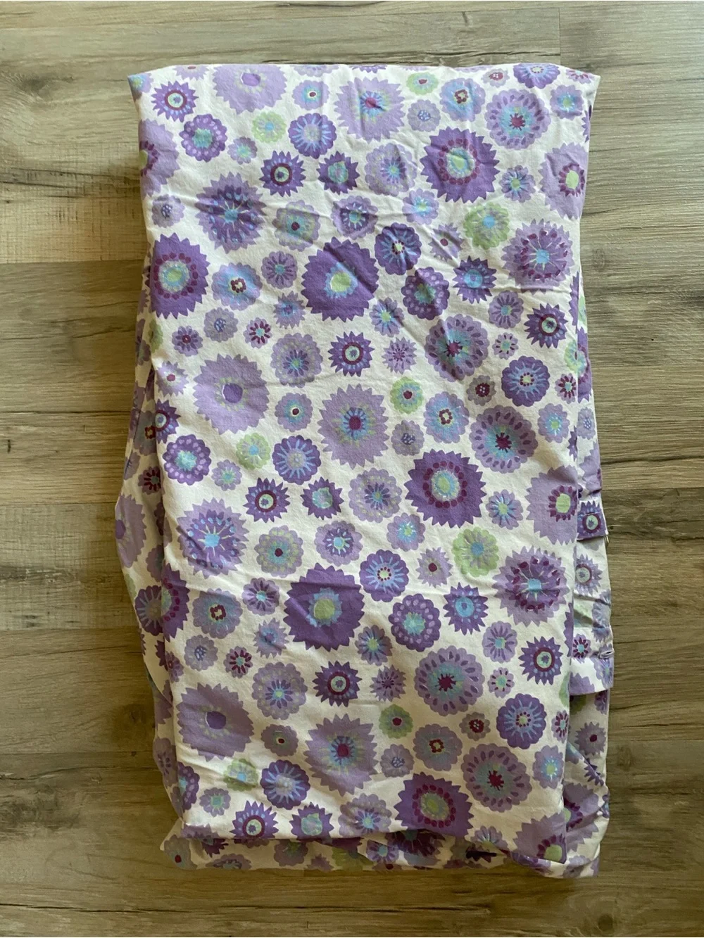 Pottery Barn Lavender and White Floral Duvet Cover